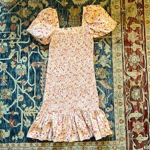Size XS Another Love floral ruched dress.